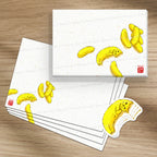 Chat banane - Set de correspondance - Enveloppe, carte et sticker