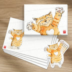 Un chatlin pour toi - Set de correspondance - Enveloppe, carte et sticker