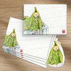 Chou de chat - Set de correspondance - Enveloppe, carte et sticker
