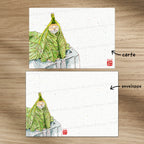 Chou de chat - Set de correspondance - Enveloppe, carte et sticker
