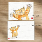 Un chatlin pour toi - Set de correspondance - Enveloppe, carte et sticker