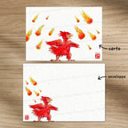 Chocobo comète Final Fantasy - Set de correspondance - Enveloppe, carte et sticker