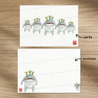 Goobbue Family Final Fantasy - Set de correspondance - Enveloppe, carte et sticker
