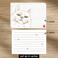 Chat-Te-Juge - Set de correspondance - Enveloppe, carte et sticker