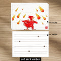 Chocobo comète Final Fantasy - Set de correspondance - Enveloppe, carte et sticker