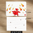 Chocobo comète Final Fantasy - Set de correspondance - Enveloppe, carte et sticker