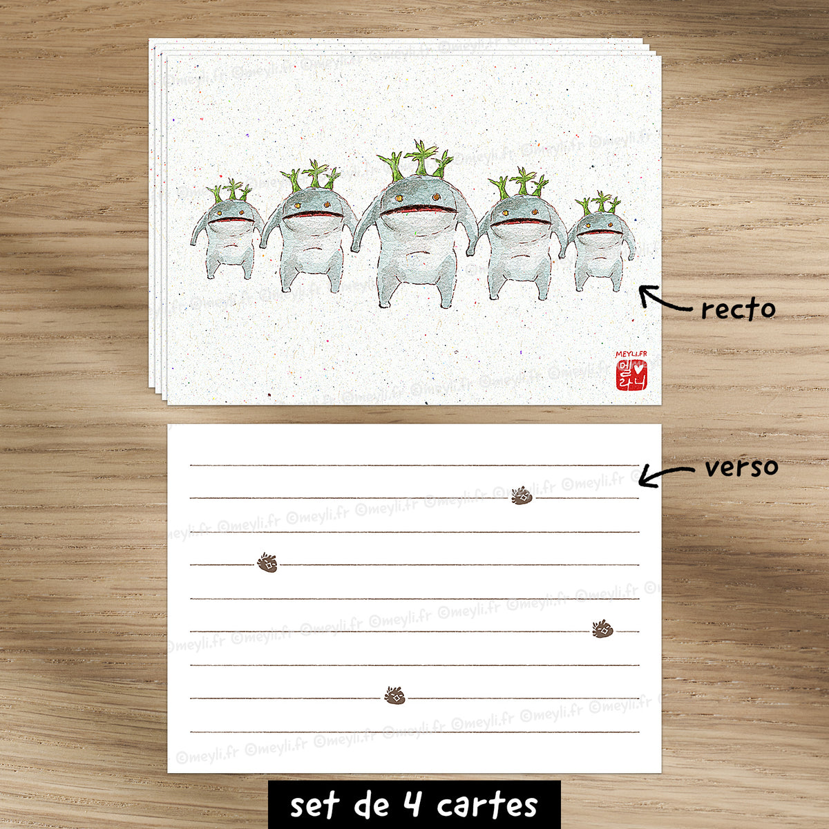 Goobbue Family Final Fantasy - Set de correspondance - Enveloppe, carte et sticker