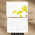 Chat banane - Set de correspondance - Enveloppe, carte et sticker