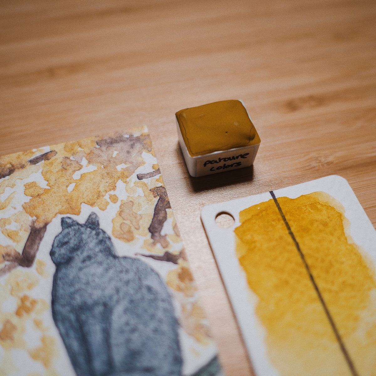 Ginkgo - PATOUNE COLORS (Aquarelle artisanale)