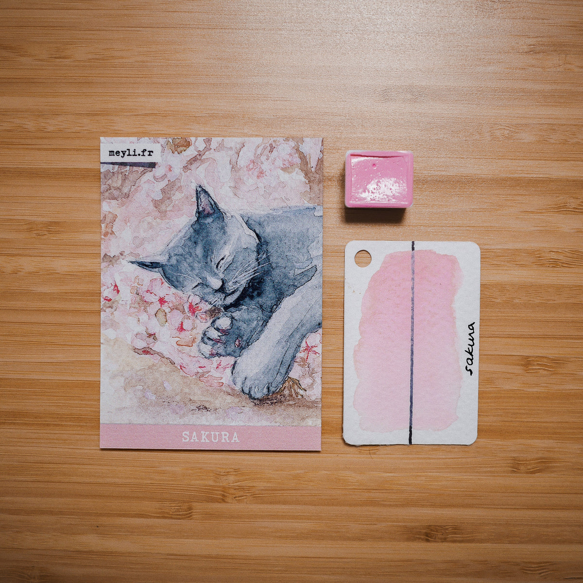 Sakura - PATOUNE COLORS (Aquarelle artisanale)