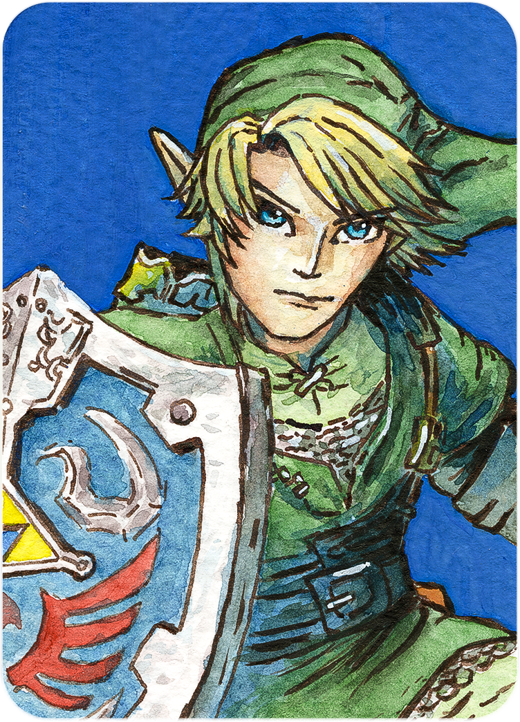 Link, The Legend of Zelda - Original Artist Card ACEO