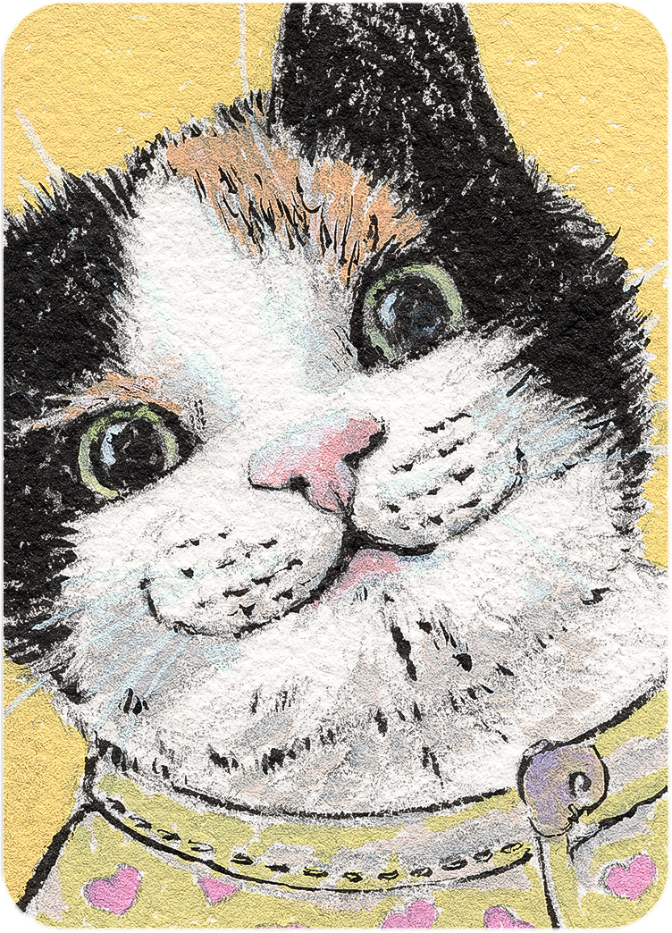 Tu me fais un bisou ? - Original Artist Card ACEO