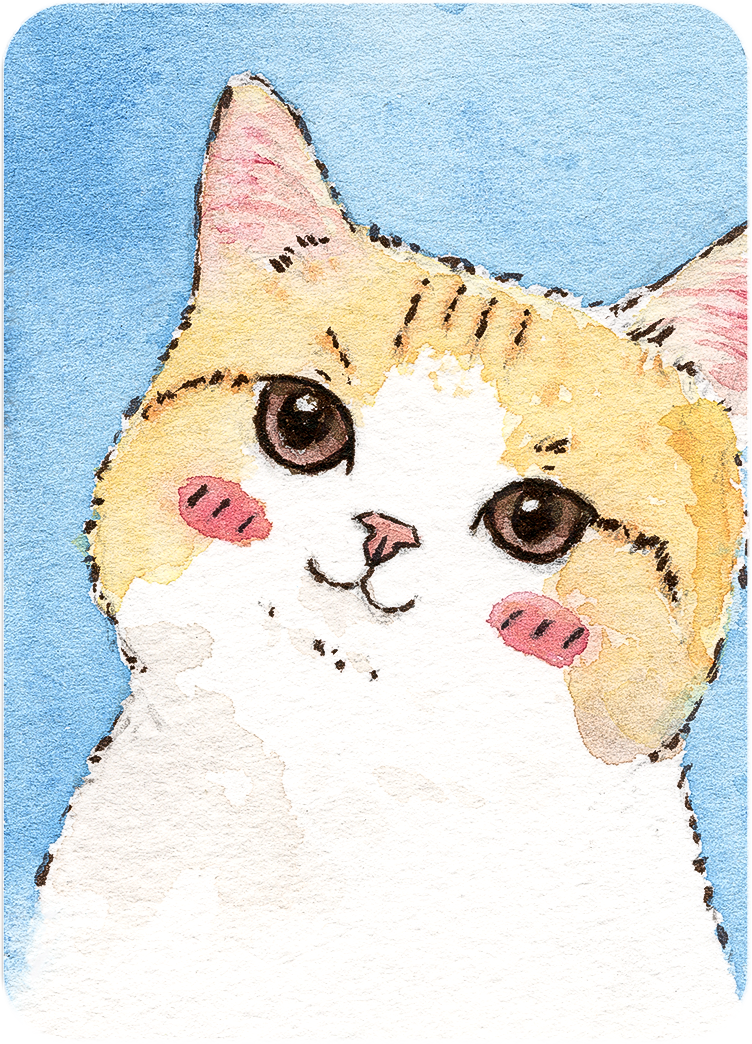 Entre Ciel et Ronrons - Original Artist Card ACEO