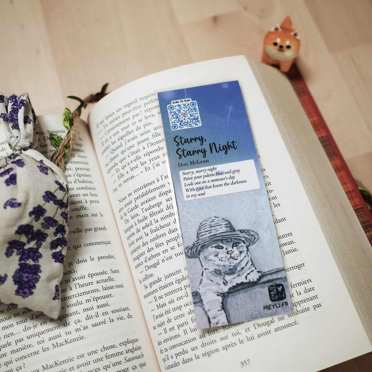 Marque-page - Chat peintre