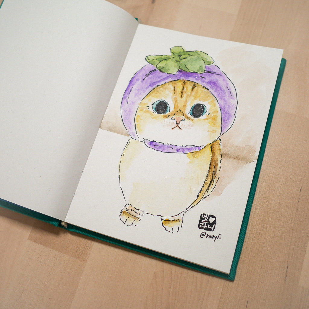 Pen & Ink Sketchbook Portrait - 100% Coton fait main