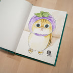 Pen & Ink Sketchbook Portrait - 100% Coton fait main