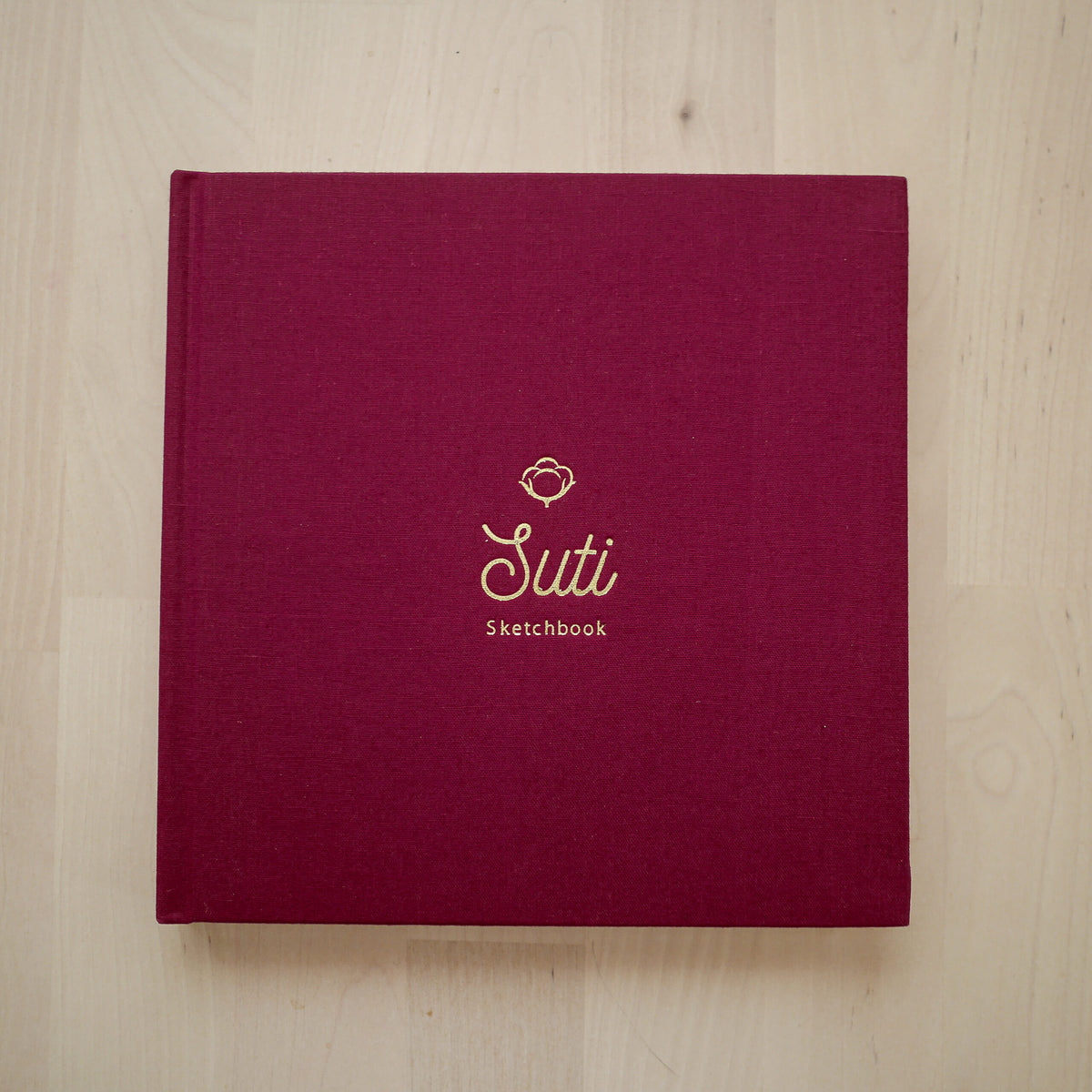 Suti Sketchbook Carré - 100% Coton fait main - Bordeau