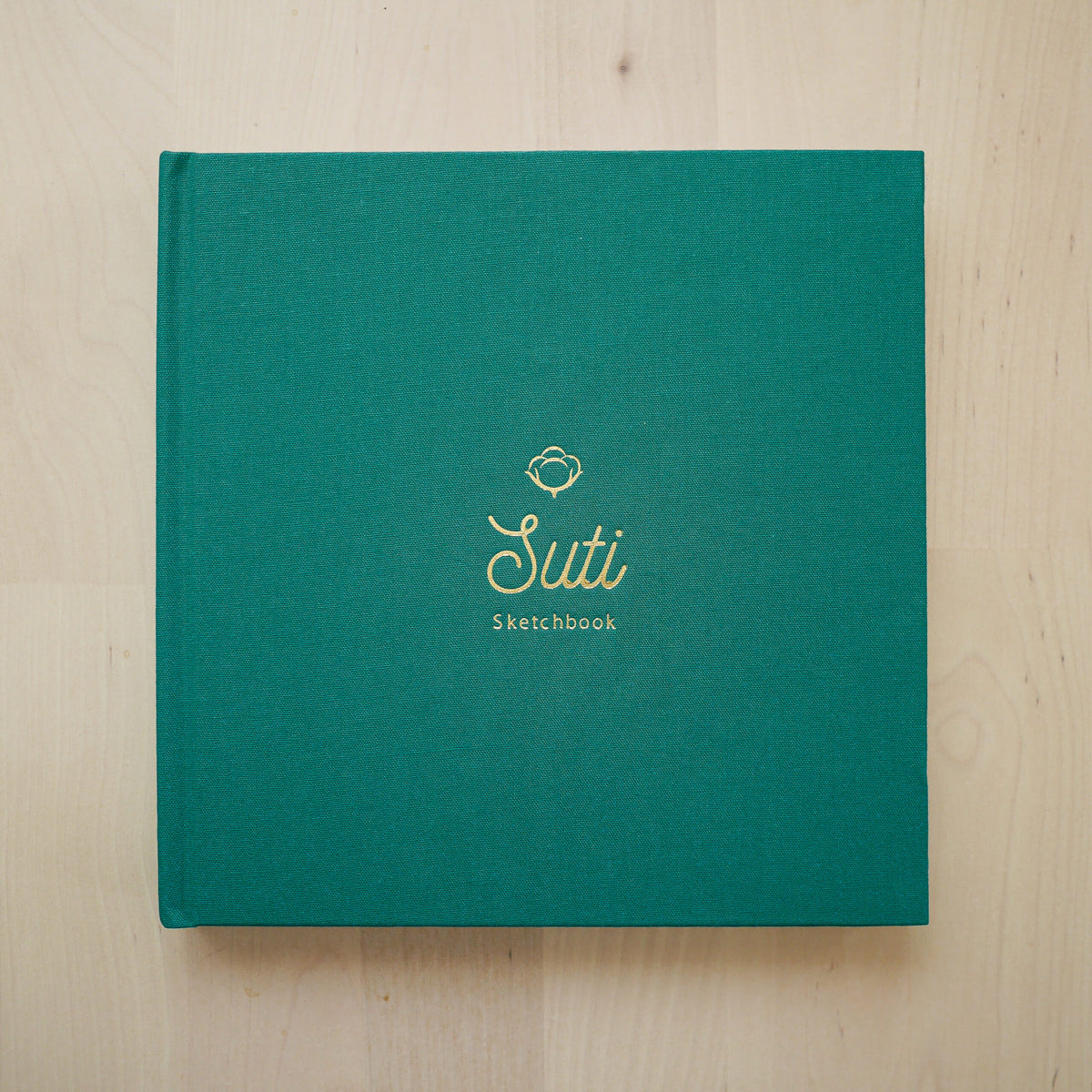 Suti Sketchbook Carré - 100% Coton fait main - Cyan
