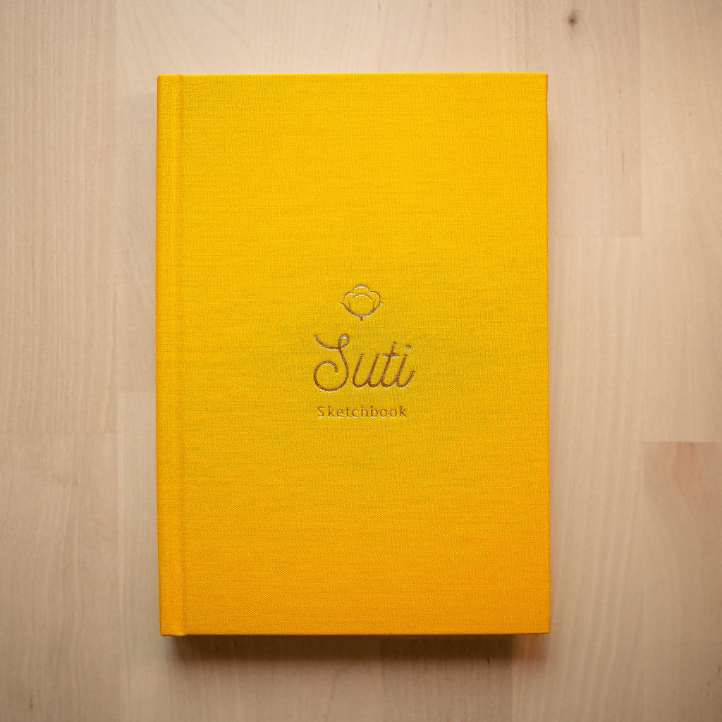 Suti Sketchbook Portrait - 100% Coton fait main - Jaune