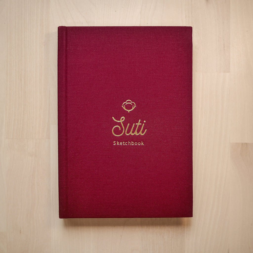 Suti Sketchbook Portrait - 100% Coton fait main - Bordeau