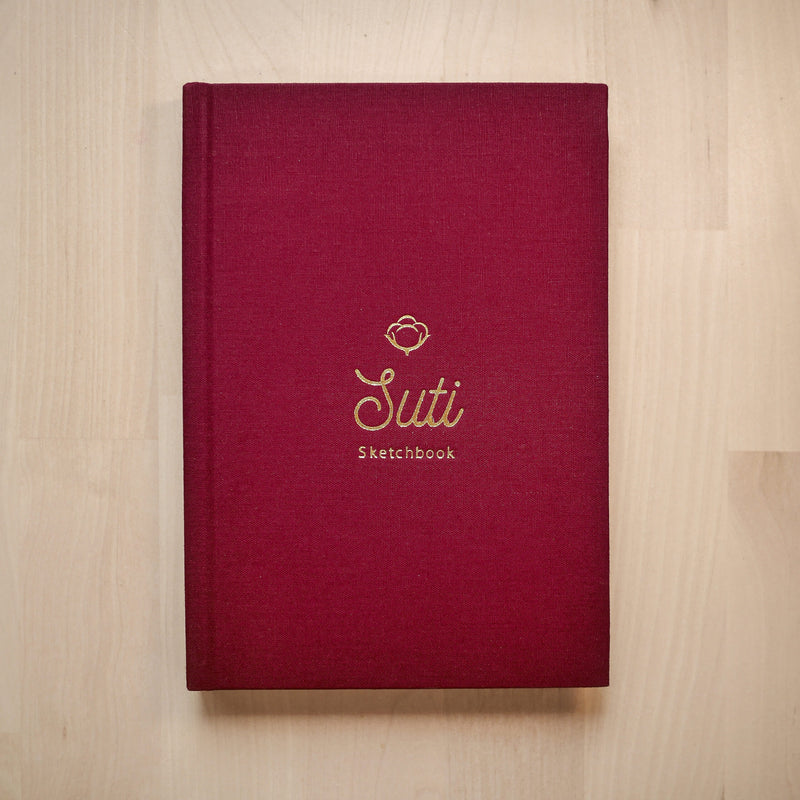 Suti Sketchbook Portrait - 100% Coton fait main - Bordeau