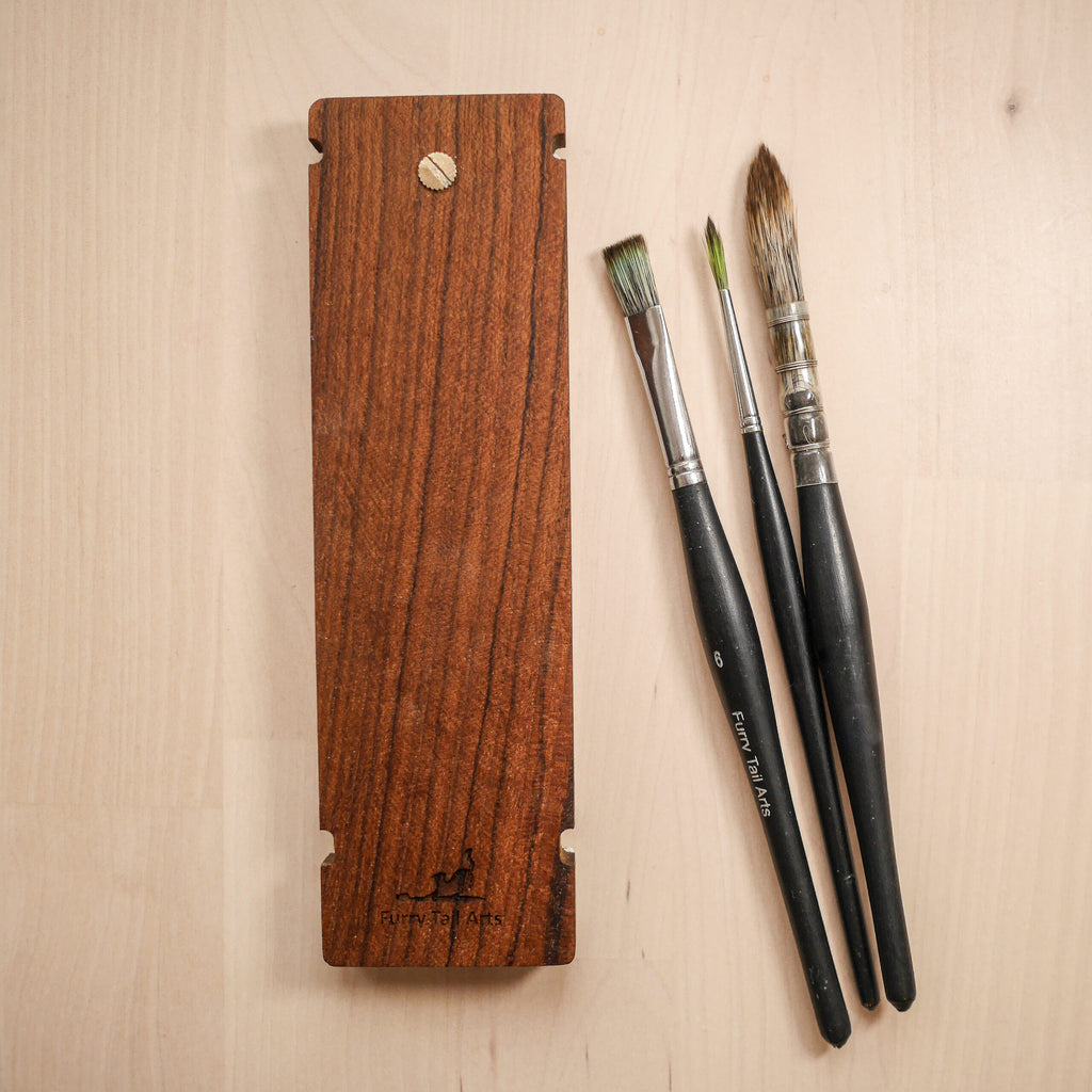 Palette en bois pour aquarelle/gouache