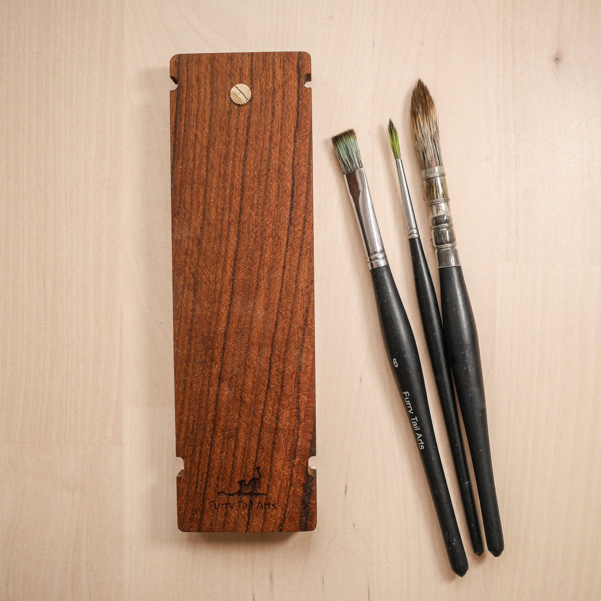 Palette en bois pour aquarelle/gouache
