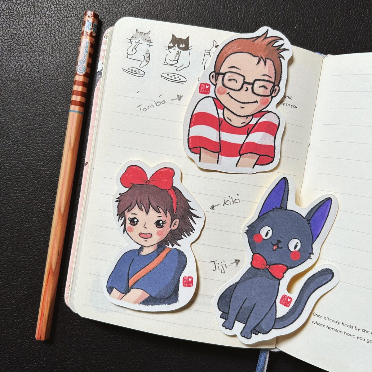 Set de 3 autocollants - Kiki, la petite sorcière (Studio Ghibli)