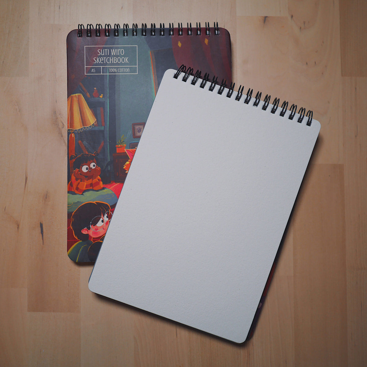 Suti Sketchbook Spirale A5 - 100% Coton fait main