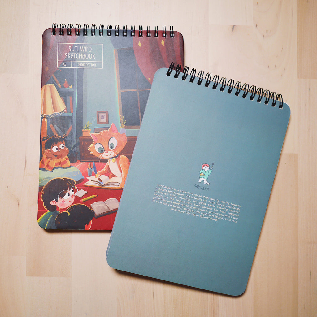Suti Sketchbook Spirale A5 - 100% Coton fait main