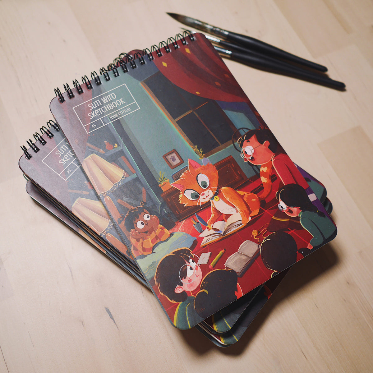 Suti Sketchbook Spirale A5 - 100% Coton fait main