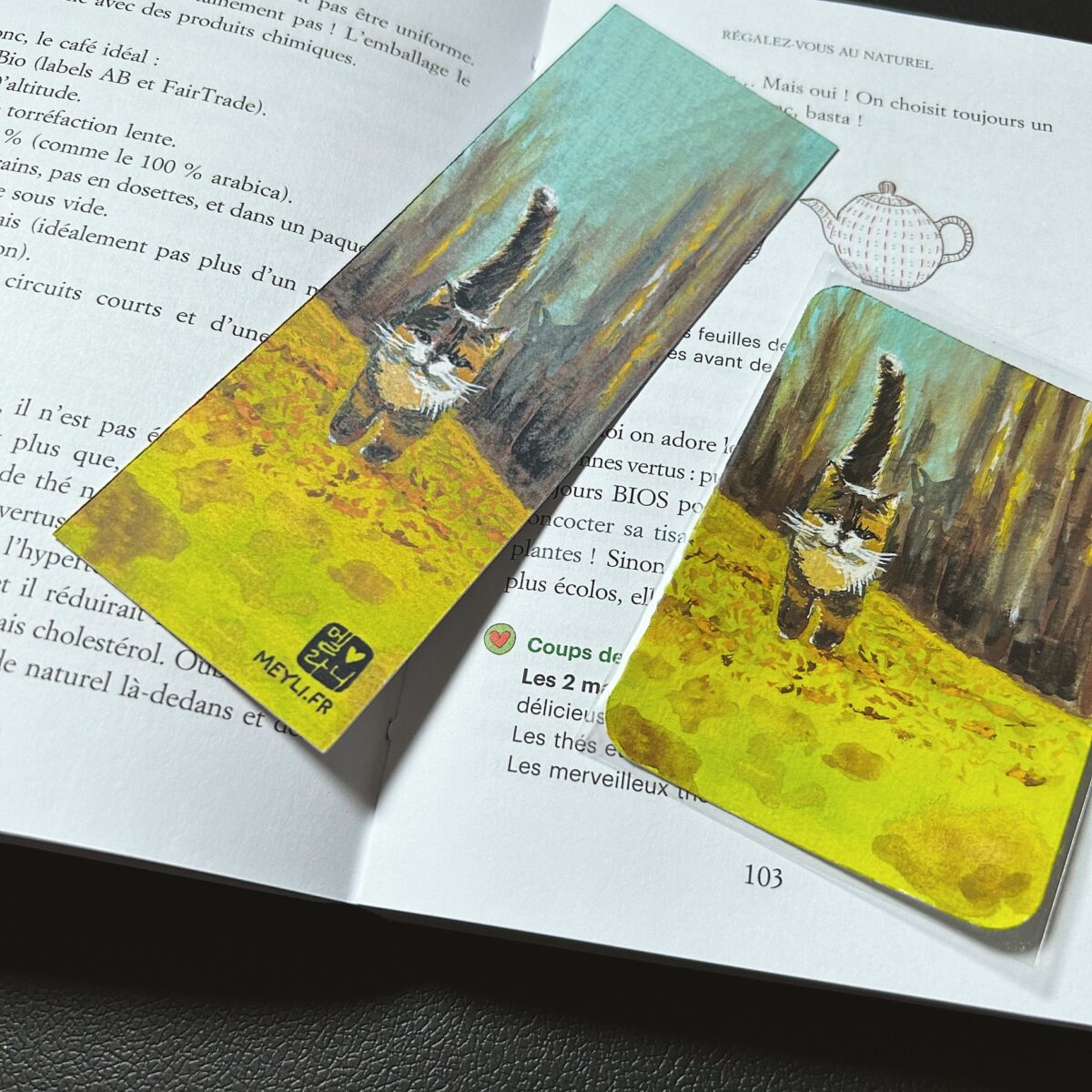 Marque-page - Chat dans la forêt