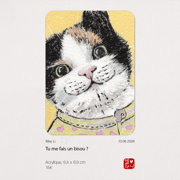 Tu me fais un bisou ? - Original Artist Card ACEO