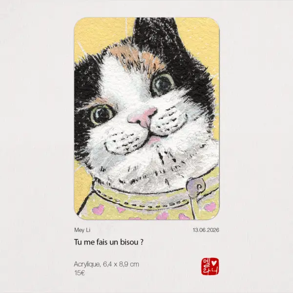 Tu me fais un bisou ? - Original Artist Card ACEO