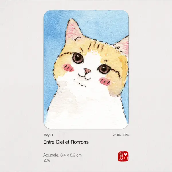 Entre Ciel et Ronrons - Original Artist Card ACEO